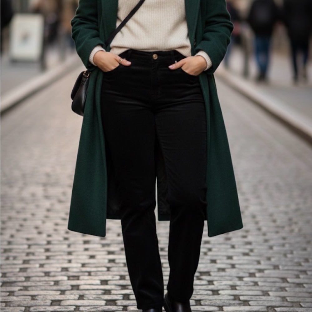 Jones New York women’s Elegant Black Corduroy Dress Pants NWT